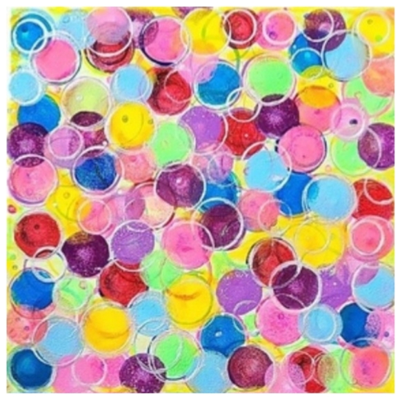 Hand Crafted Other - Hand Crafted Abstract Design 12x12 Inches Canvas Picture